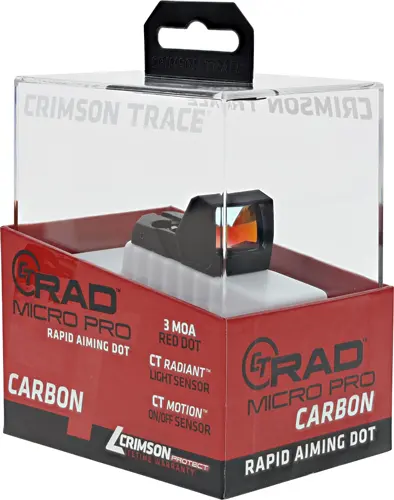 CRIMSON TRACE REFLEX SIGHT RAD - MICRO PRO CARBON 3 MOA RED DOT - Image 3