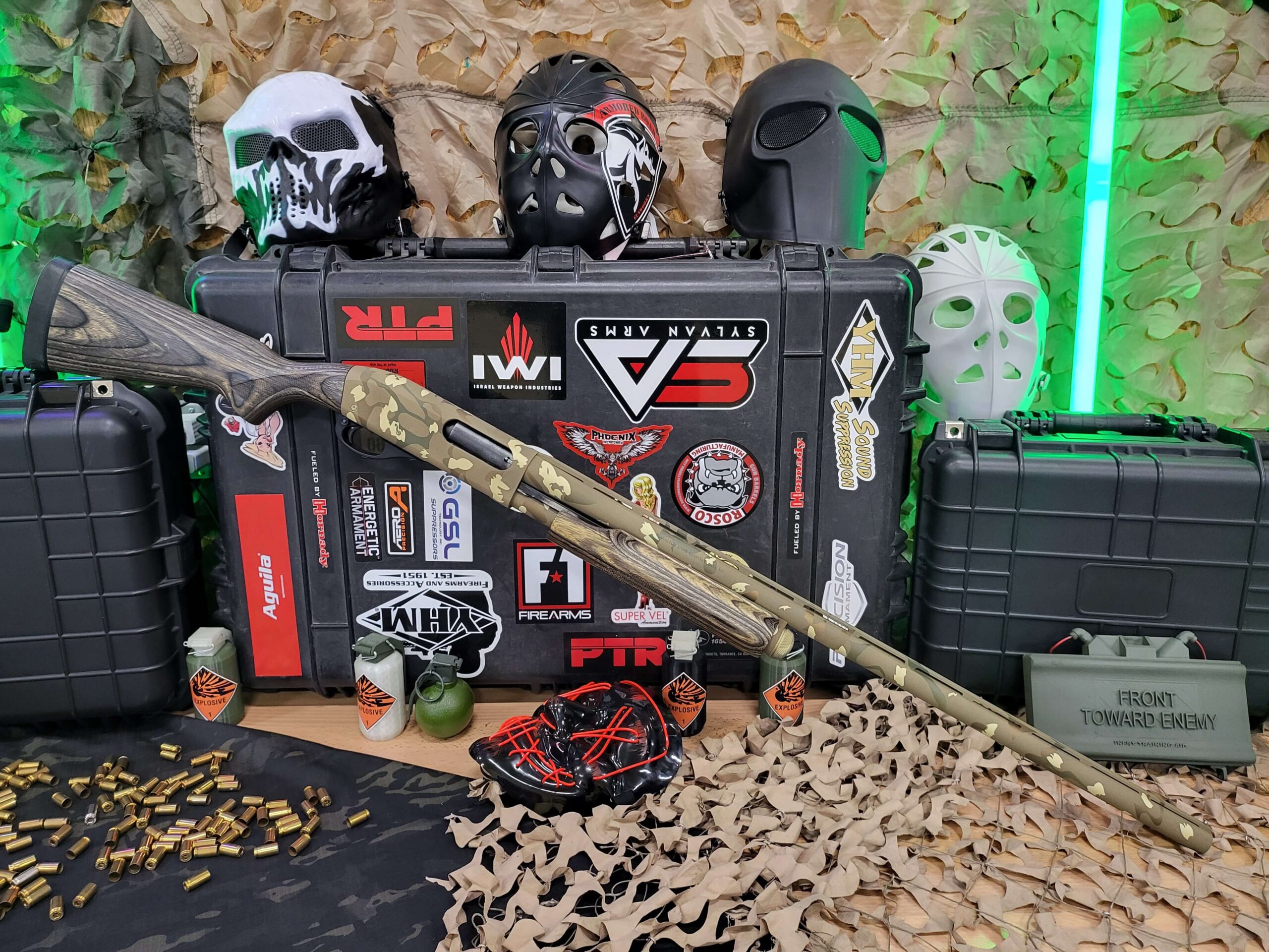 Camo shotgun display