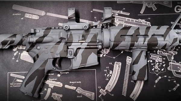 Custom camo firearm finish