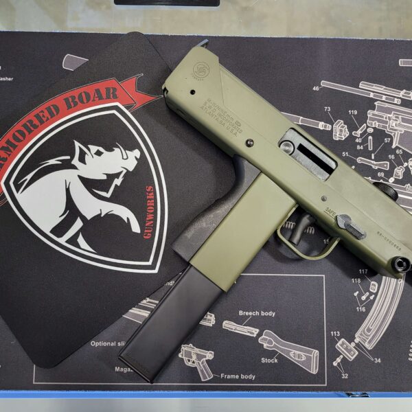 Custom green firearm receiver