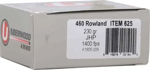 UNDERWOOD 460 ROWLAND 230GR - JHP 20RD 10BX/CS - Image 2