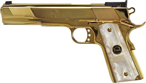 IVER JOHNSON EAGLE XL - 45ACP 6" 24K GOLD WHITE PEARL - Image 2