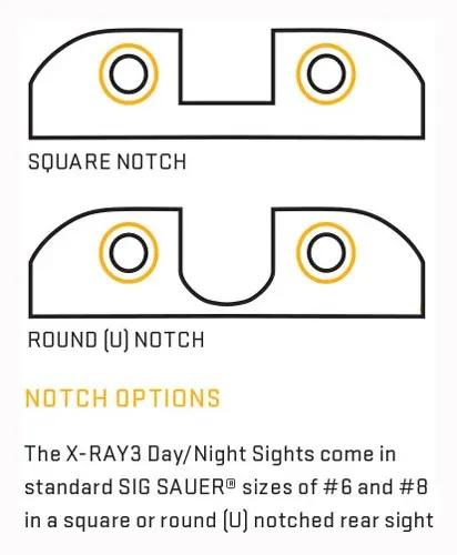 SIG OPTICS PISTOL SIGHT XRAY 3 - TRITIUM #6 FRONT #8 REAR RND - Image 3